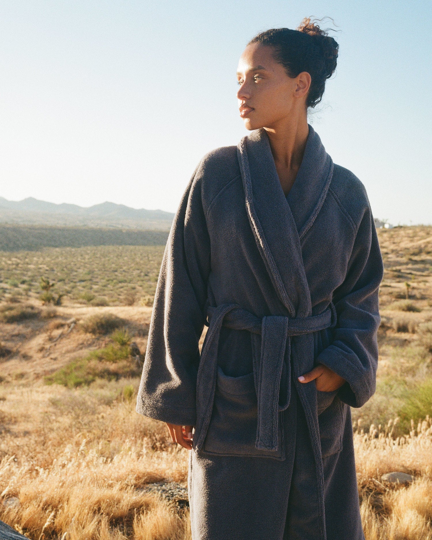 Classic Plush Robe in Dusk by Parachute Home — view 6