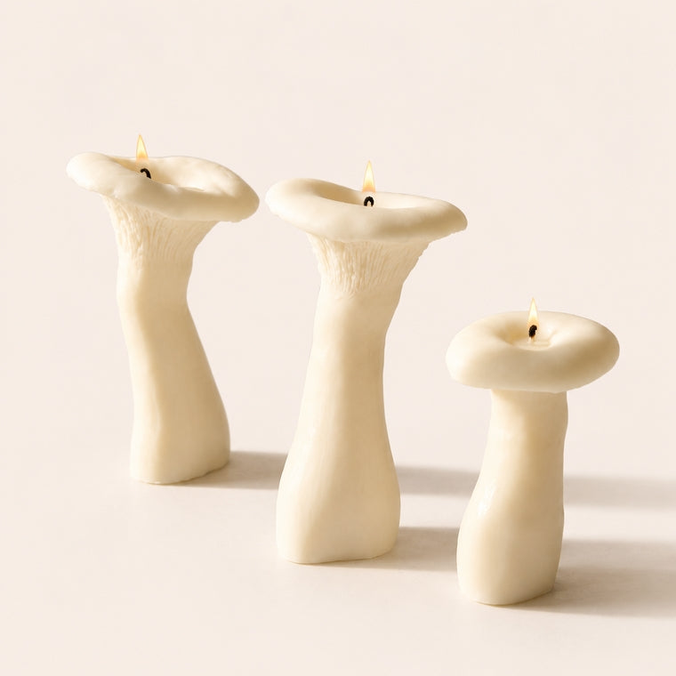 Mushroom Candles, Set of 3