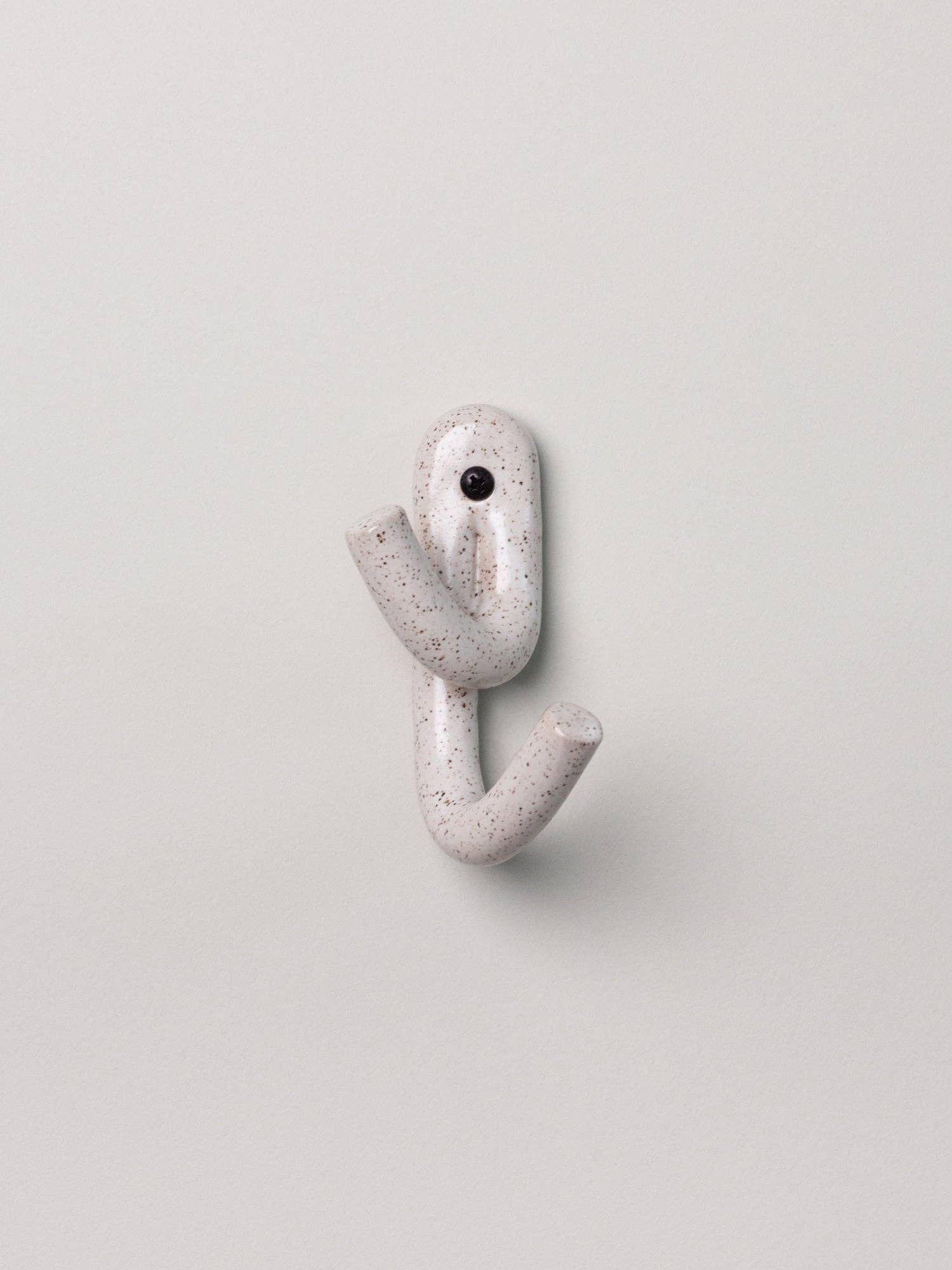 Leggy Crossed Wall Hook in Speckled White — Virginia Sin (3)