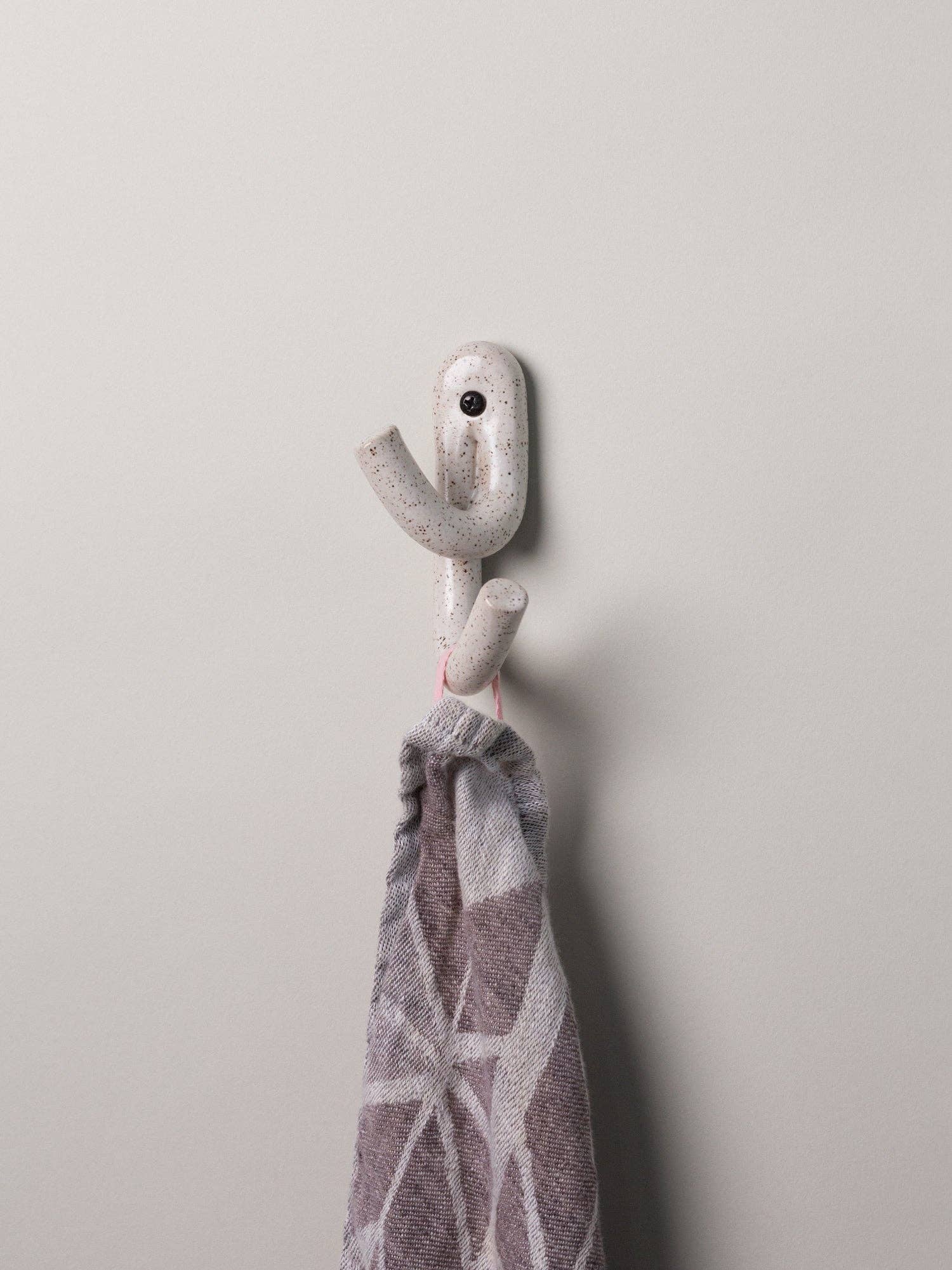 Leggy Crossed Wall Hook in Speckled White — Virginia Sin