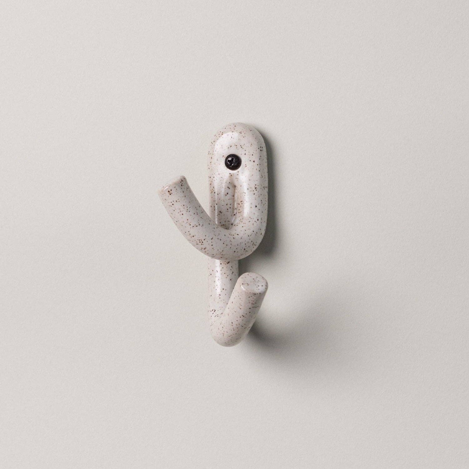 Leggy Crossed Wall Hook in Speckled White — Virginia Sin (2)