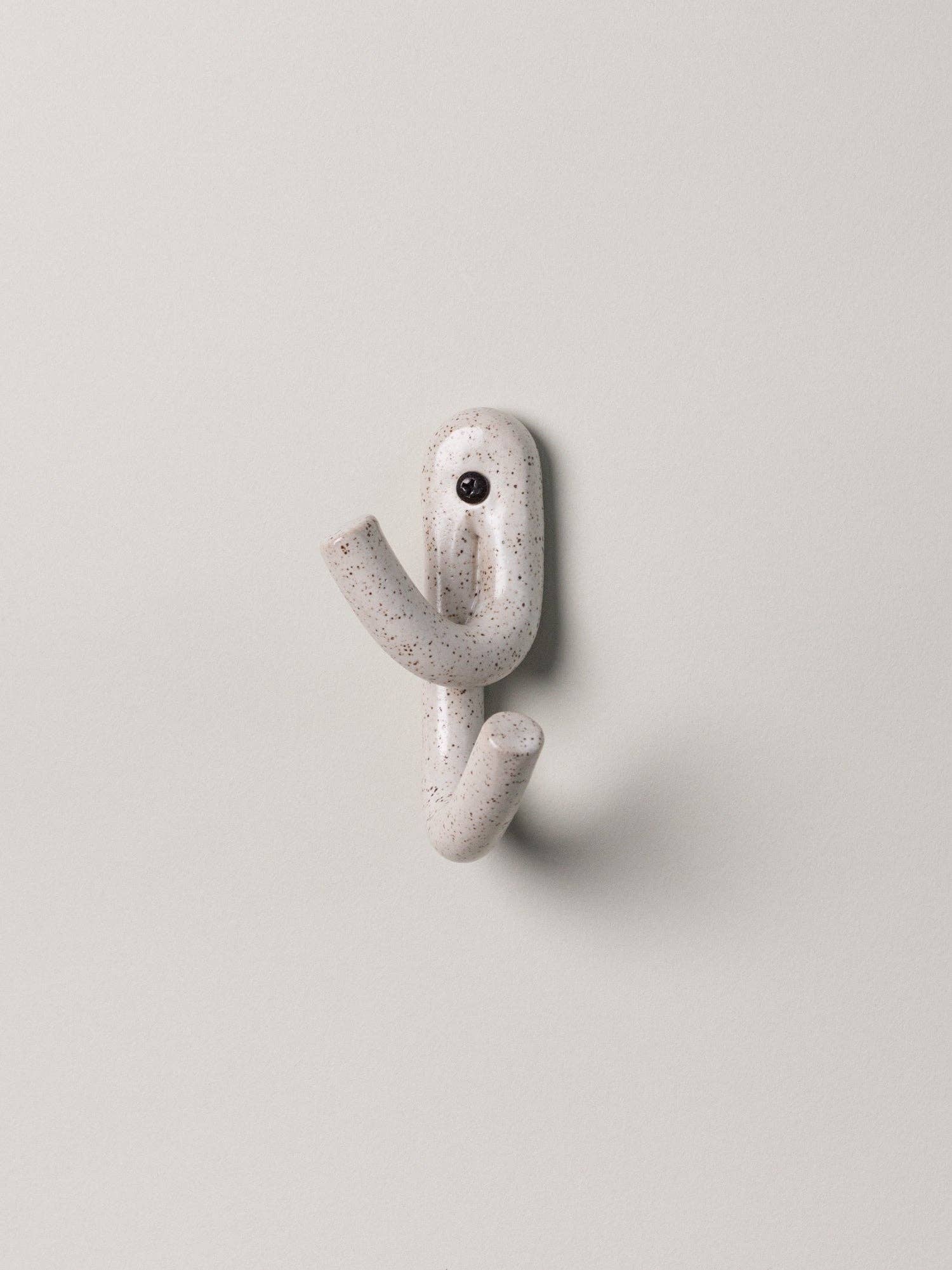 Leggy Crossed Wall Hook in Speckled White — Virginia Sin (2)