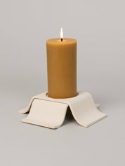 Noor Pillar Candleholder Tall in Bone — Virginia Sin