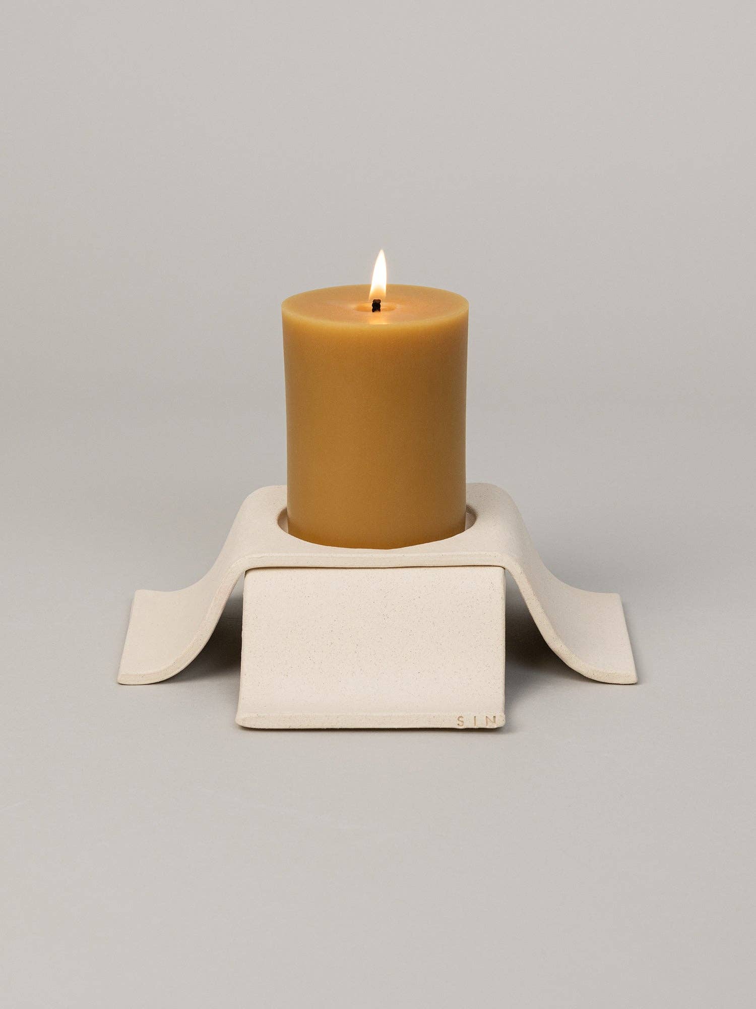 Noor Pillar Candleholder Tall in Bone — Virginia Sin (5)