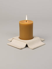 Noor Pillar Candleholder Short in Bone — Virginia Sin
