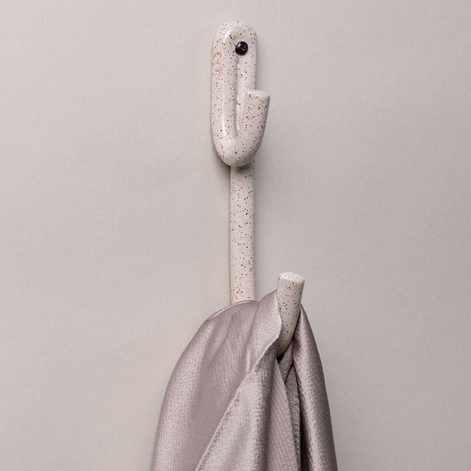 Leggy Long Wall Hook in Speckled White — Virginia Sin