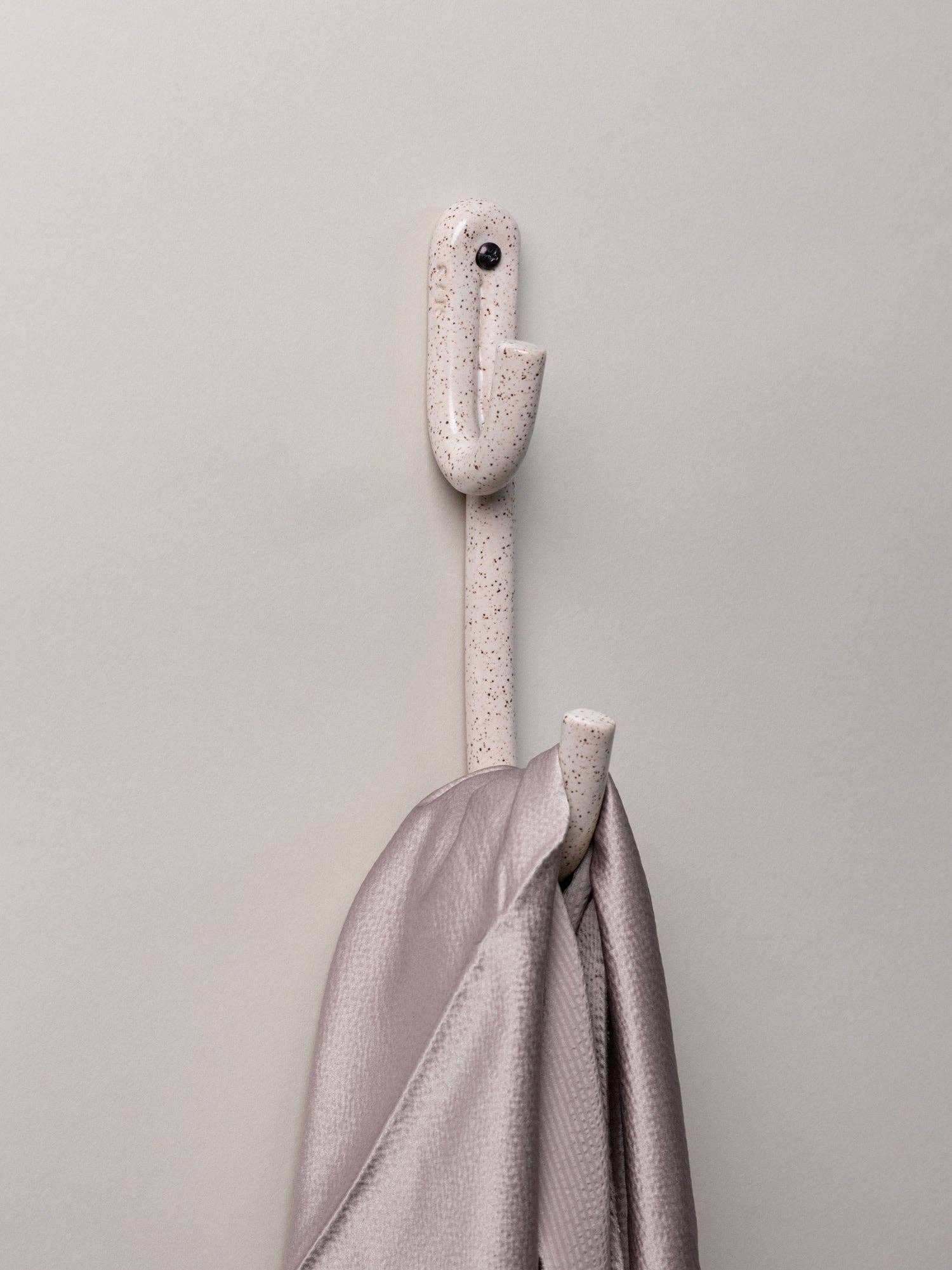 Leggy Long Wall Hook in Speckled White — Virginia Sin