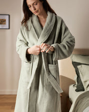 Classic Plush Robe in Sage by Parachute Home — view 4