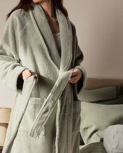 Classic Plush Robe in Sage by Parachute Home — view 2
