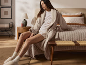 Classic Plush Robe in Bone by Parachute Home — view 2