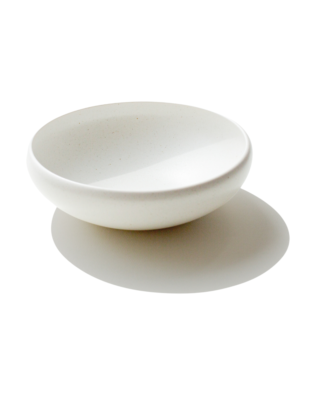 The Goun Noodle Bowl — deep speckled moon-white ceramic bowl by Soilbaker for Material.
