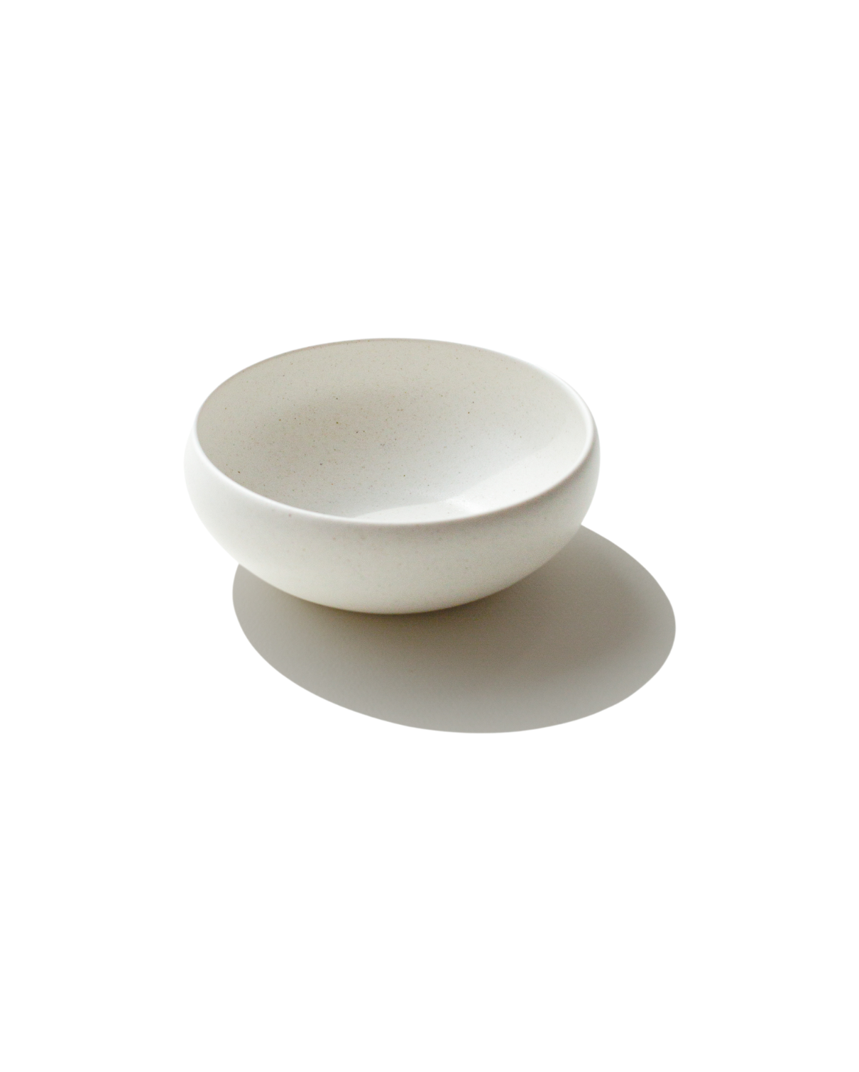 The Medium Goun Bowl — speckled moon-white ceramic bowl by Soilbaker for Material.