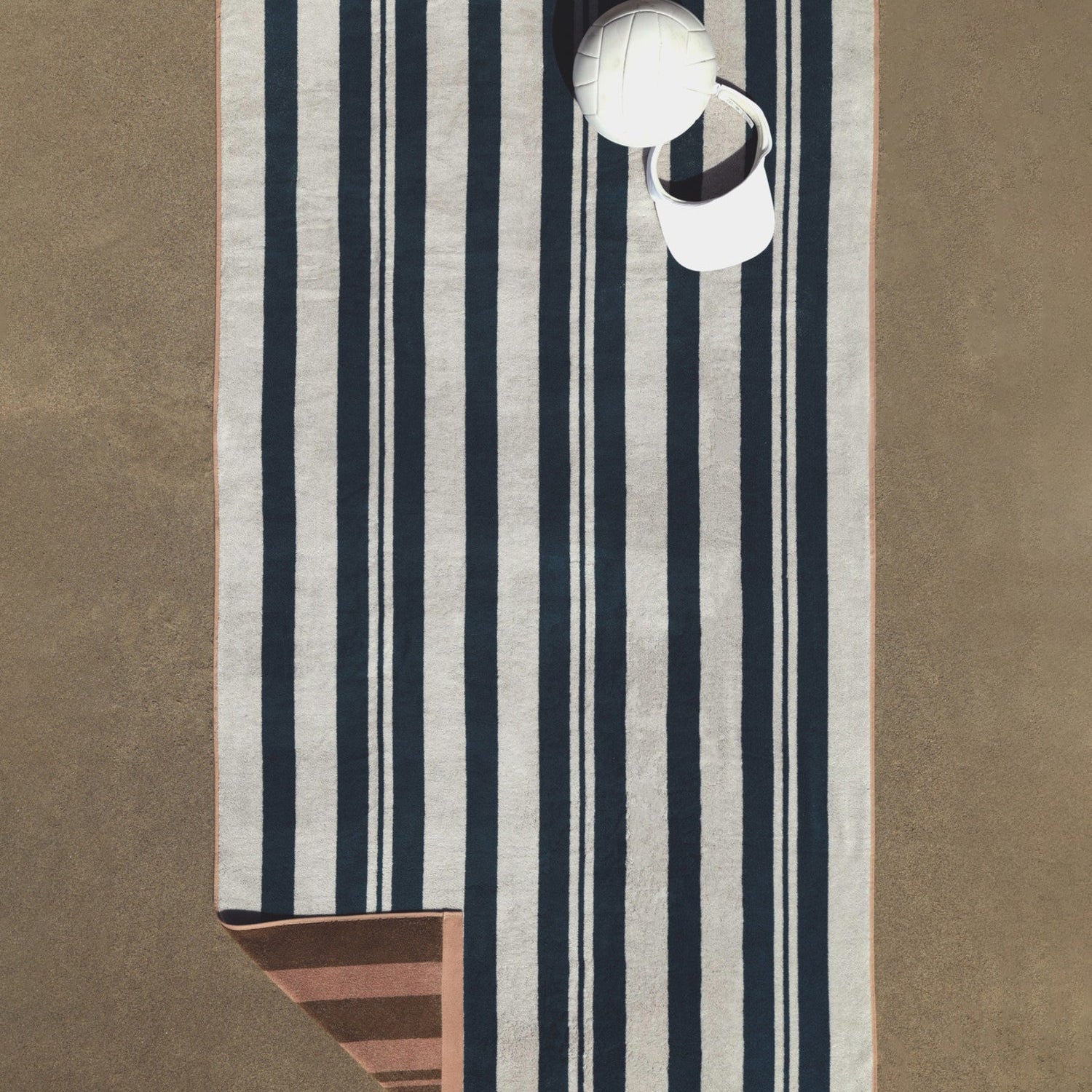 Casita Beach Towel in Dove and Peacock by Parachute Home — view 2