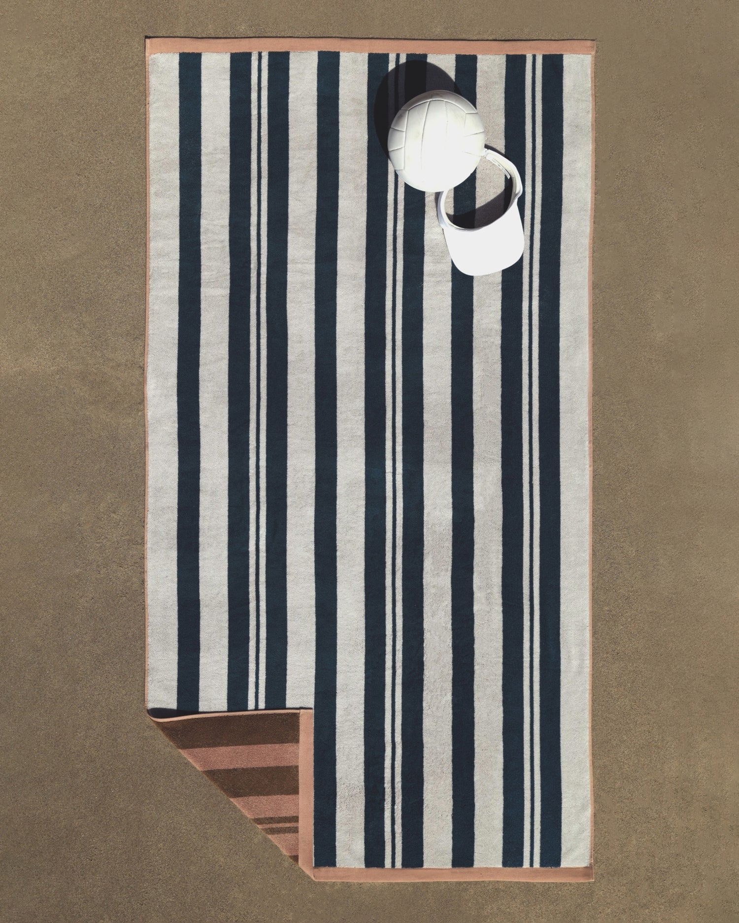 Casita Beach Towel in Dove and Peacock by Parachute Home — view 2