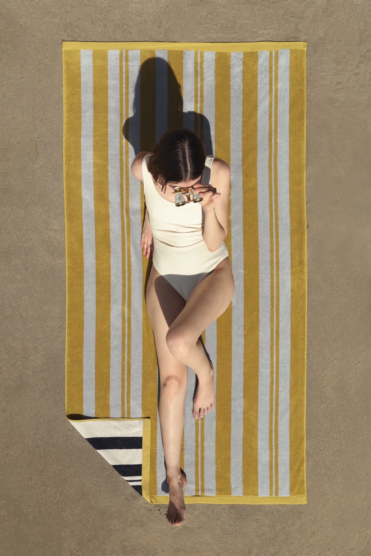 Casita Beach Towel in Citron and Sky by Parachute Home — view 6