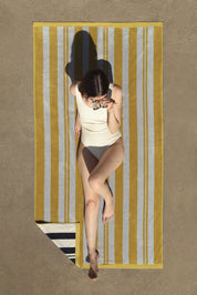 Casita Beach Towel in Citron and Sky by Parachute Home — view 6