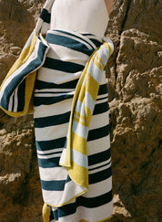 Casita Beach Towel in Citron and Sky by Parachute Home — view 5