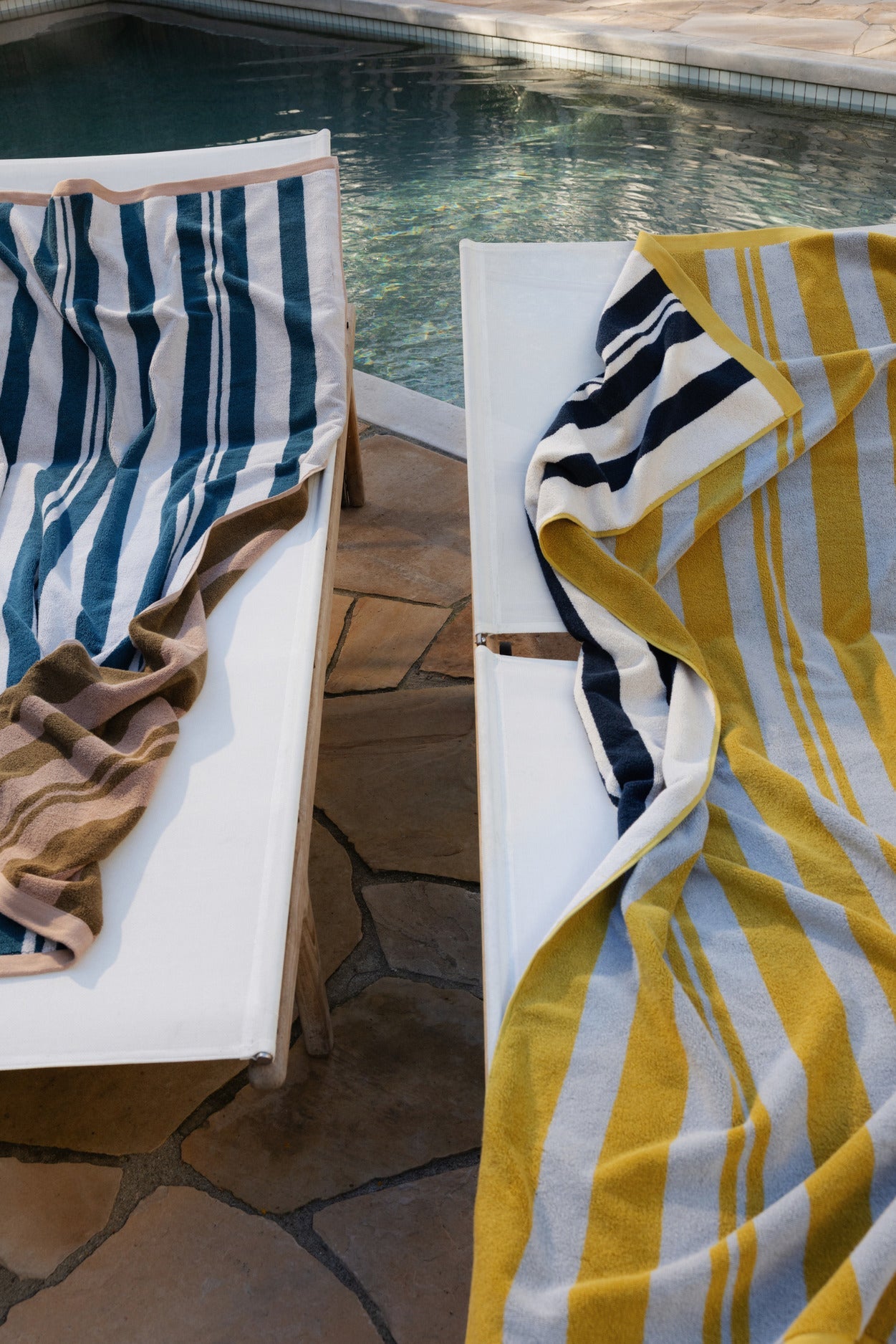Casita Beach Towel in Dove and Peacock by Parachute Home — view 5