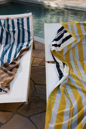 Casita Beach Towel in Dove and Peacock by Parachute Home — view 5