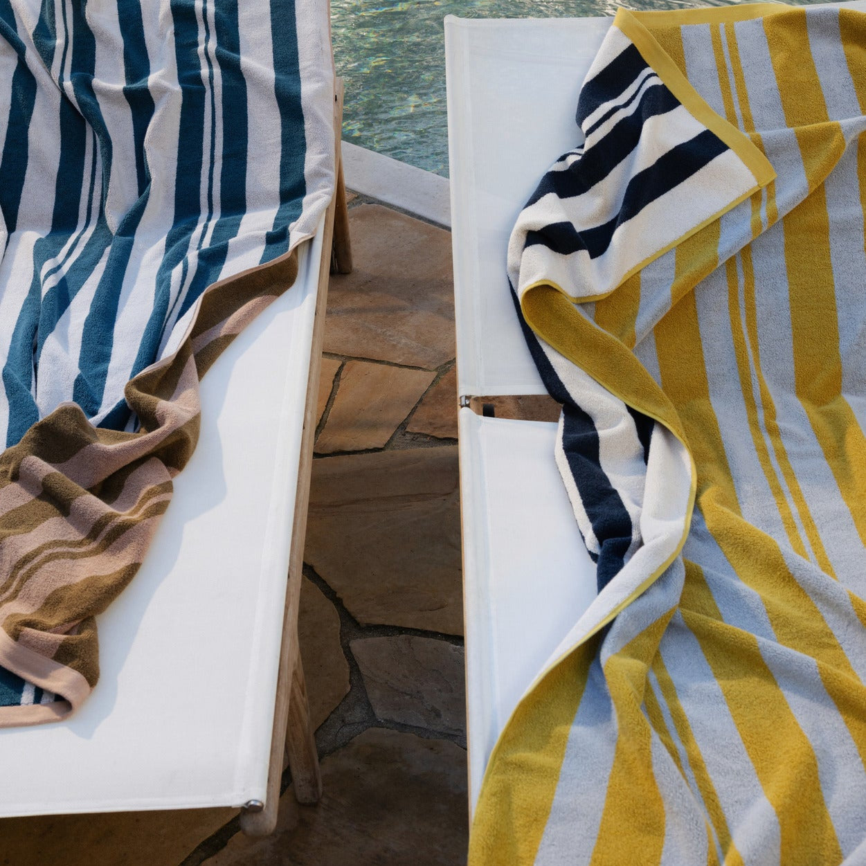 Casita Beach Towel in Citron and Sky by Parachute Home — view 2