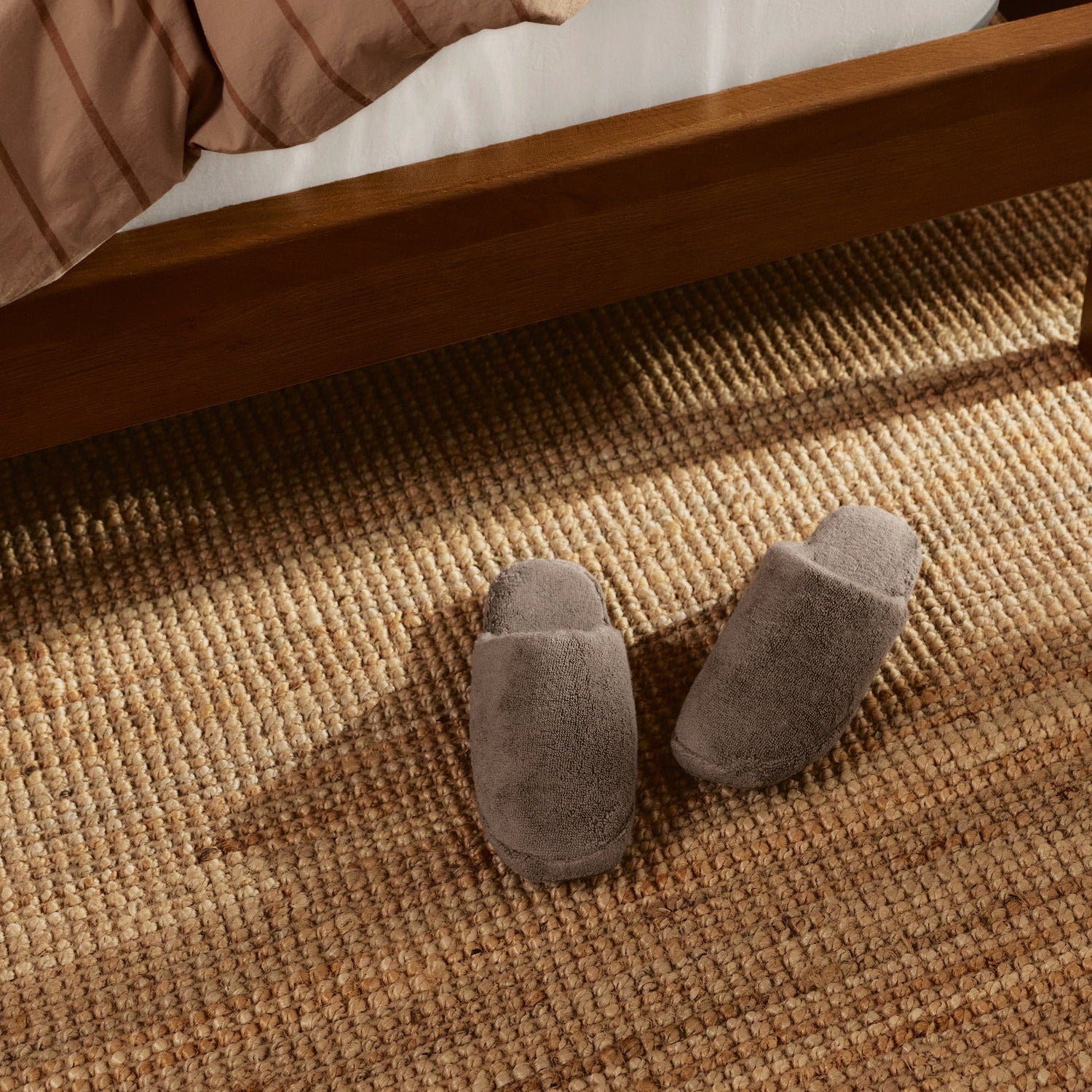 Classic Plush Slippers in Warm Grey by Parachute Home — view 2