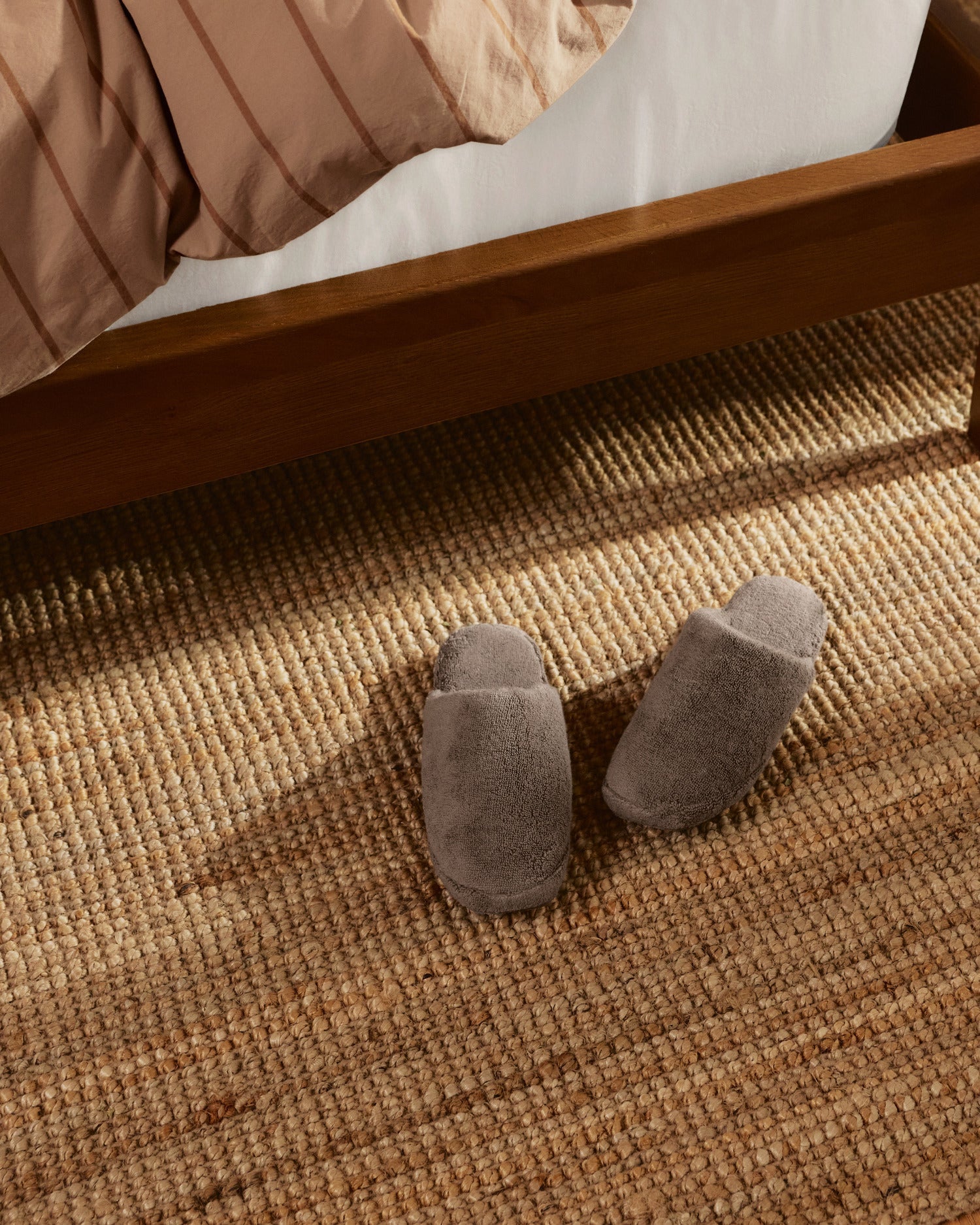 Classic Plush Slippers in Warm Grey by Parachute Home — view 2