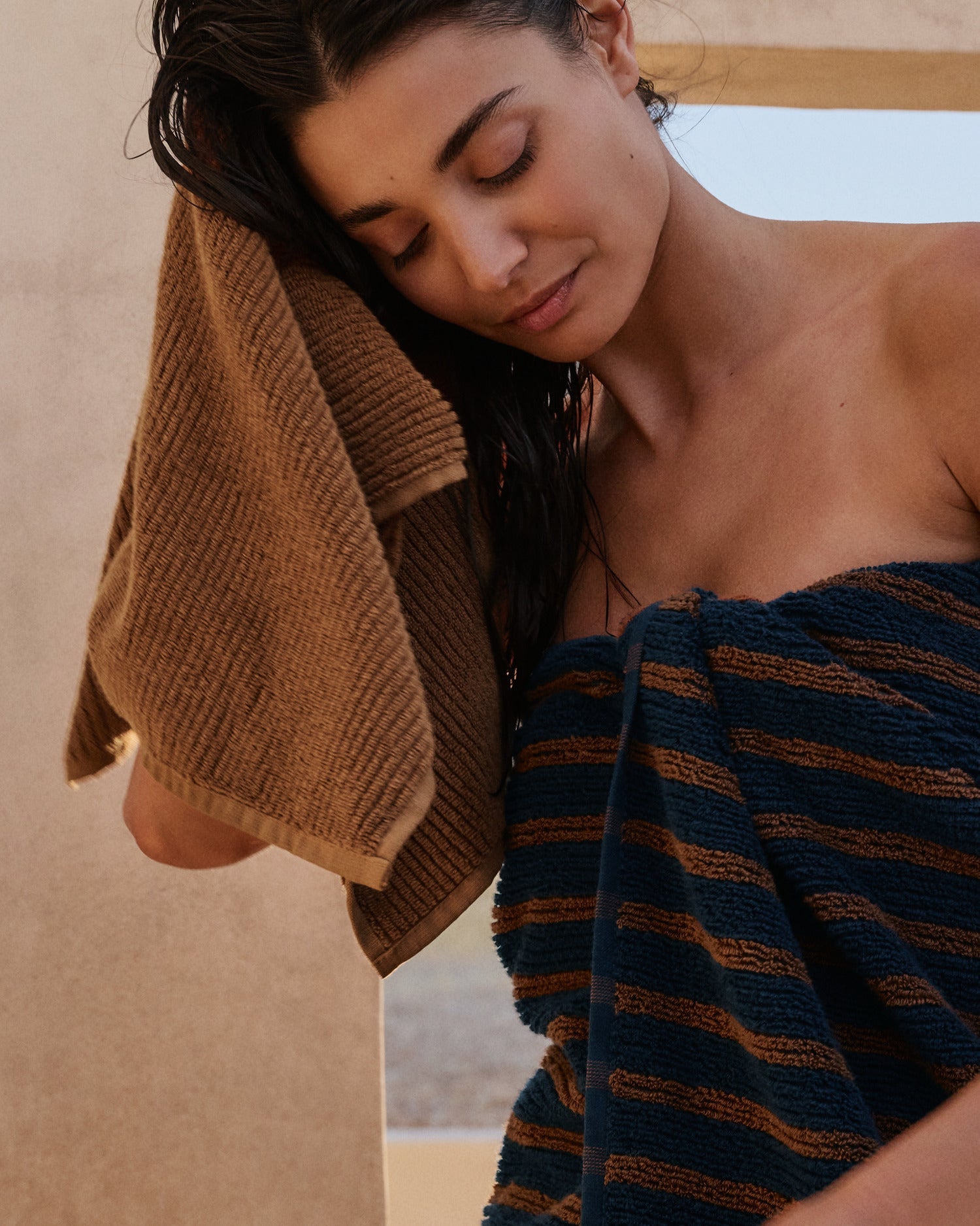 Soft Rib Towels in Tobacco by Parachute Home — view 6