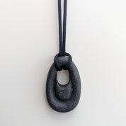 Ripple Concrete Necklace | Black Terrazzo - Pretti.Cool