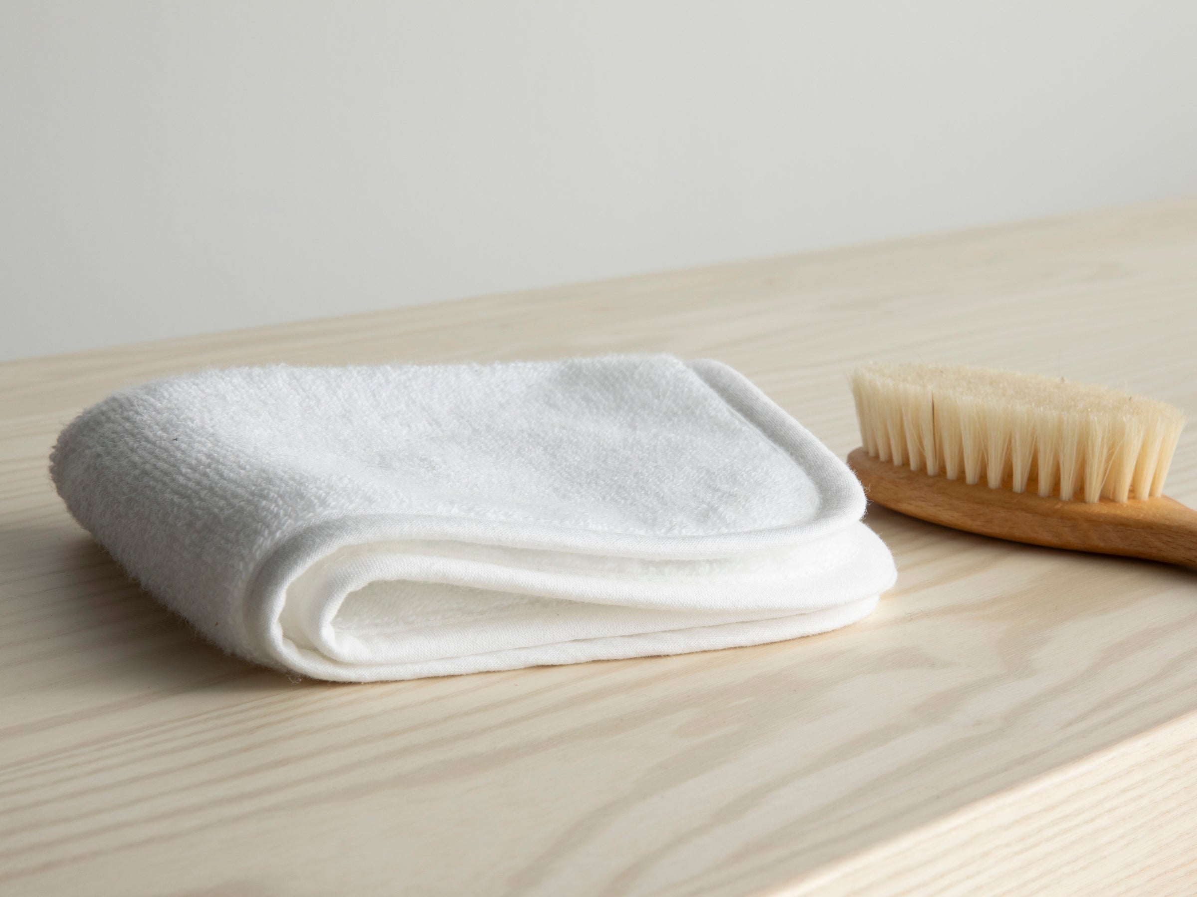 Organic Baby Washcloth in White by Parachute Home — view 2