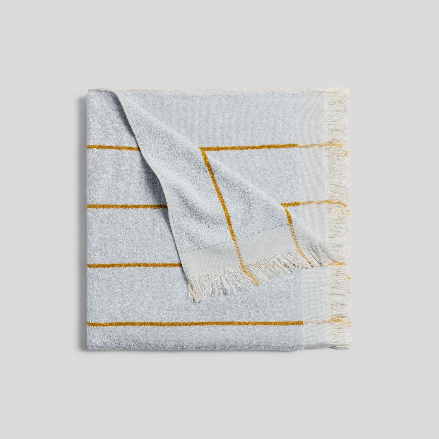 Bayside Beach Towel in Lagoon with Marigold by Parachute Home — view 1