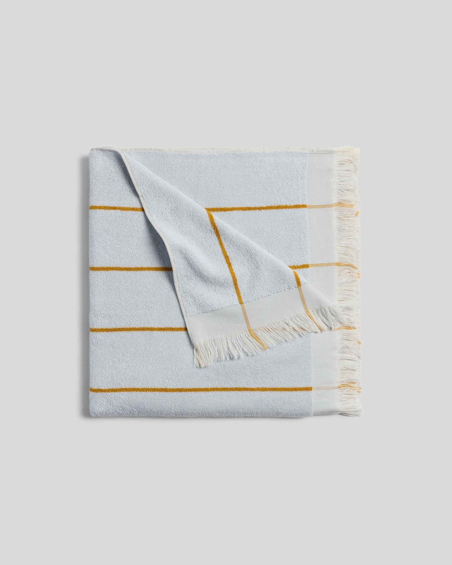 Bayside Beach Towel in Lagoon with Marigold by Parachute Home — view 1
