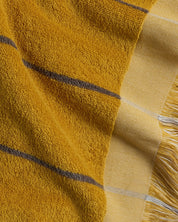 Bayside Beach Towel in Marigold with Warm Grey by Parachute Home — view 3