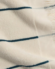Bayside Beach Towel in Natural with Peacock by Parachute Home — view 3