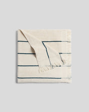 Bayside Beach Towel in Natural with Peacock by Parachute Home — view 1