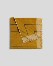 Bayside Beach Towel in Marigold with Warm Grey by Parachute Home — view 1