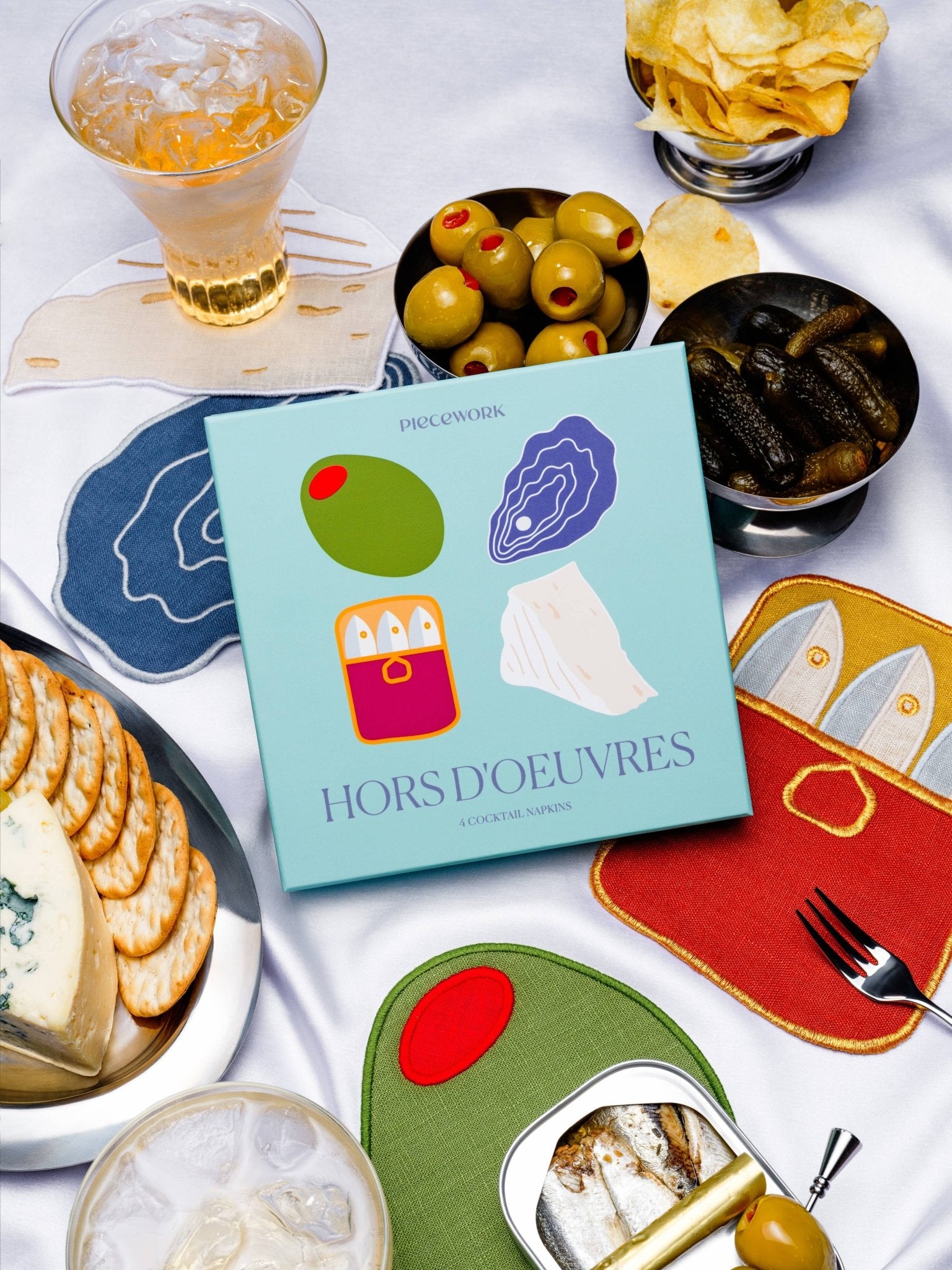 Cocktail Napkins, Set of 4 | Hors D'Oeuvres - Pretti.Cool