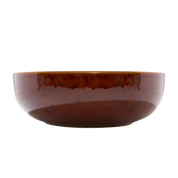 Tortoiseshell Serving Bowl — side profile showing glossy tortoiseshell glaze