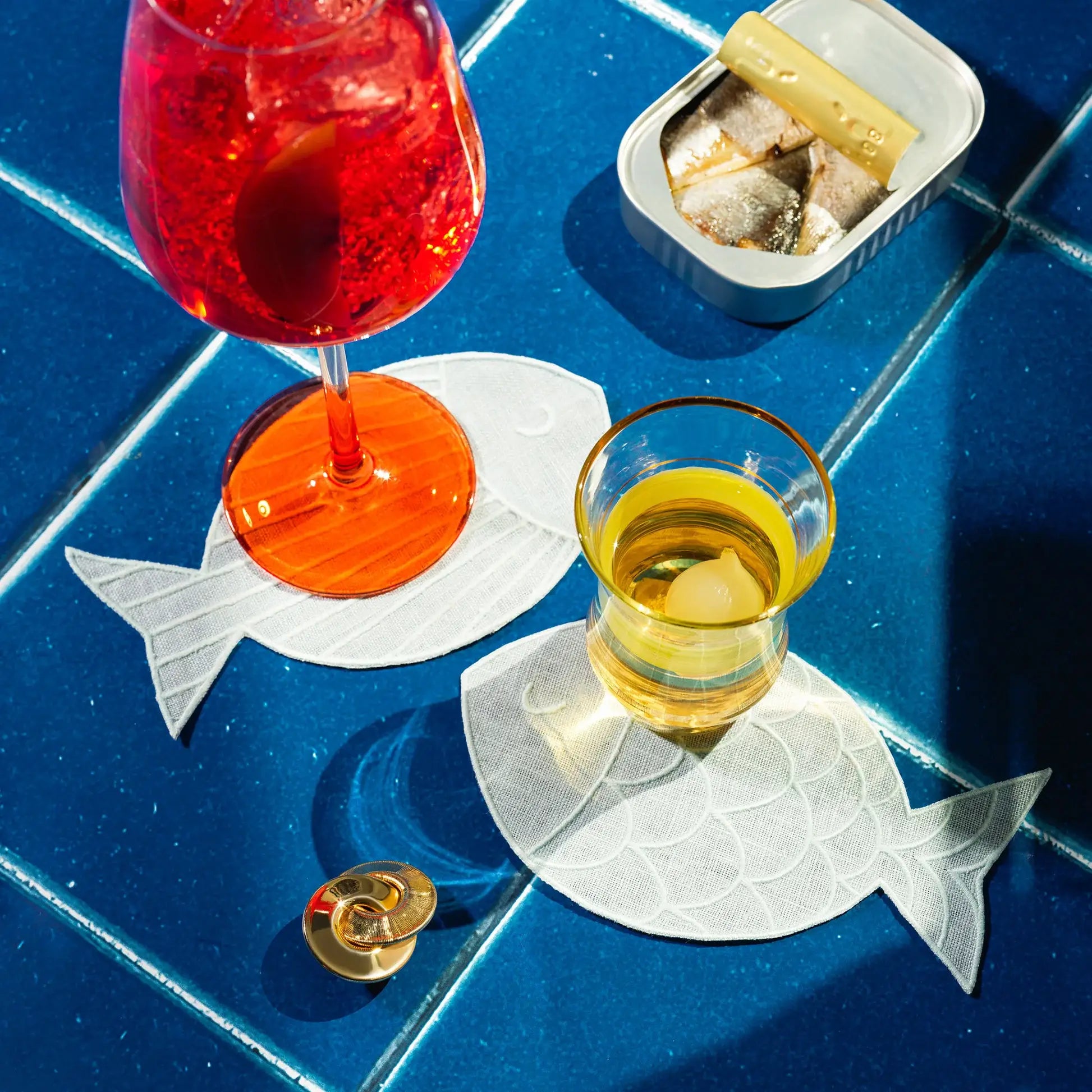 Sardine Cocktail Napkins, Set of 4 - Pretti.Cool