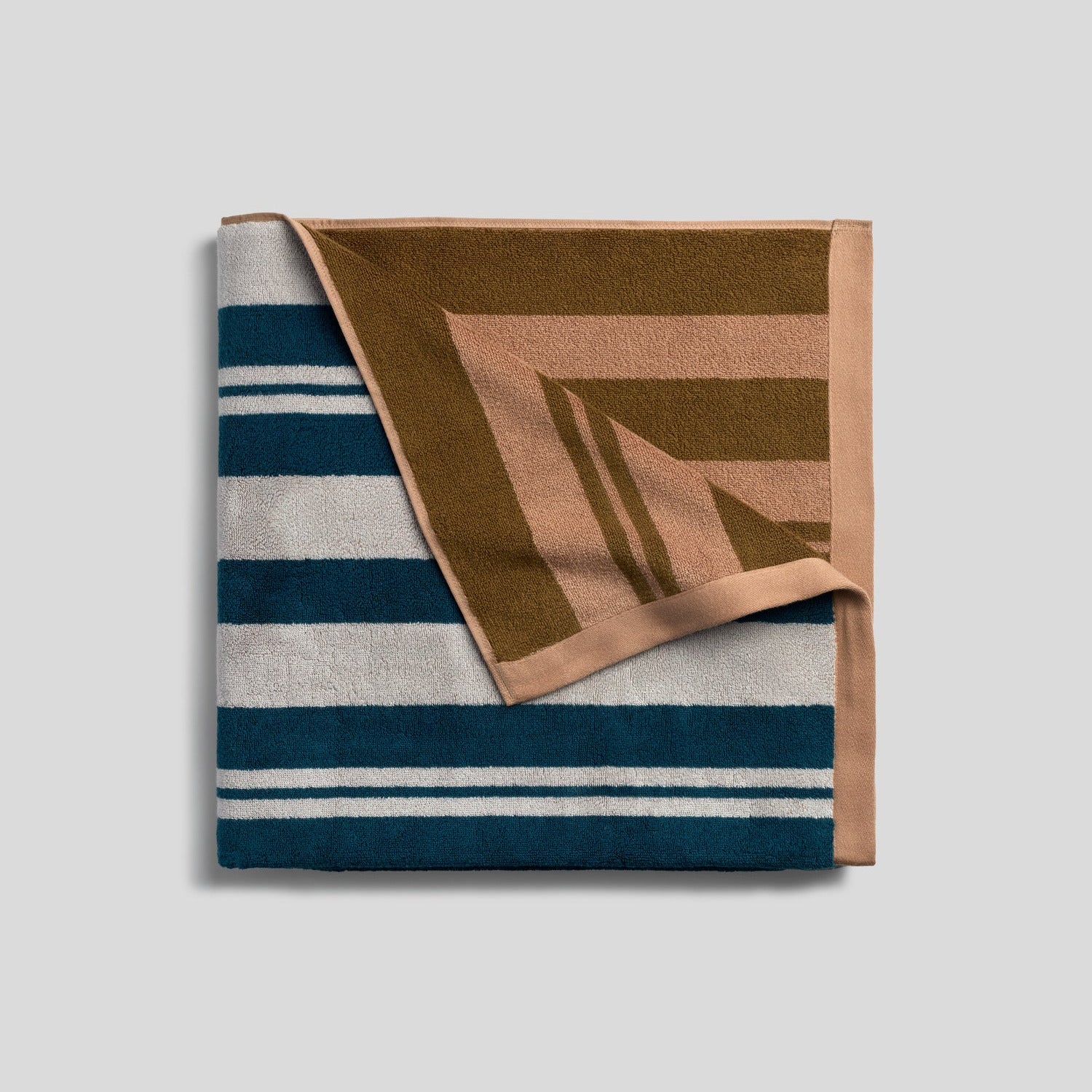 Casita Beach Towel in Dove and Peacock by Parachute Home — view 1