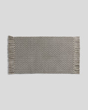 Organic Checkered Bath Rug in Pebble and Dove by Parachute Home — view 1