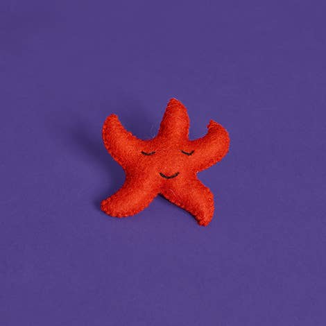 Wool Starfish Cat Toy | Orange - Pretti.Cool