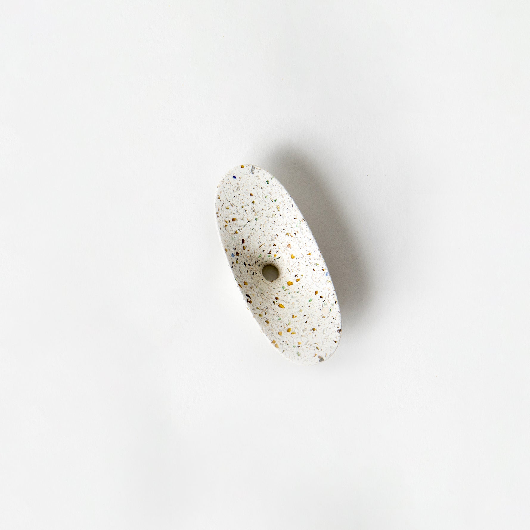 Dimple Coat Hook | White Terrazzo - pretti.cool