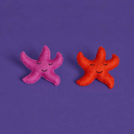 Wool Starfish Cat Toy | Orange - Pretti.Cool