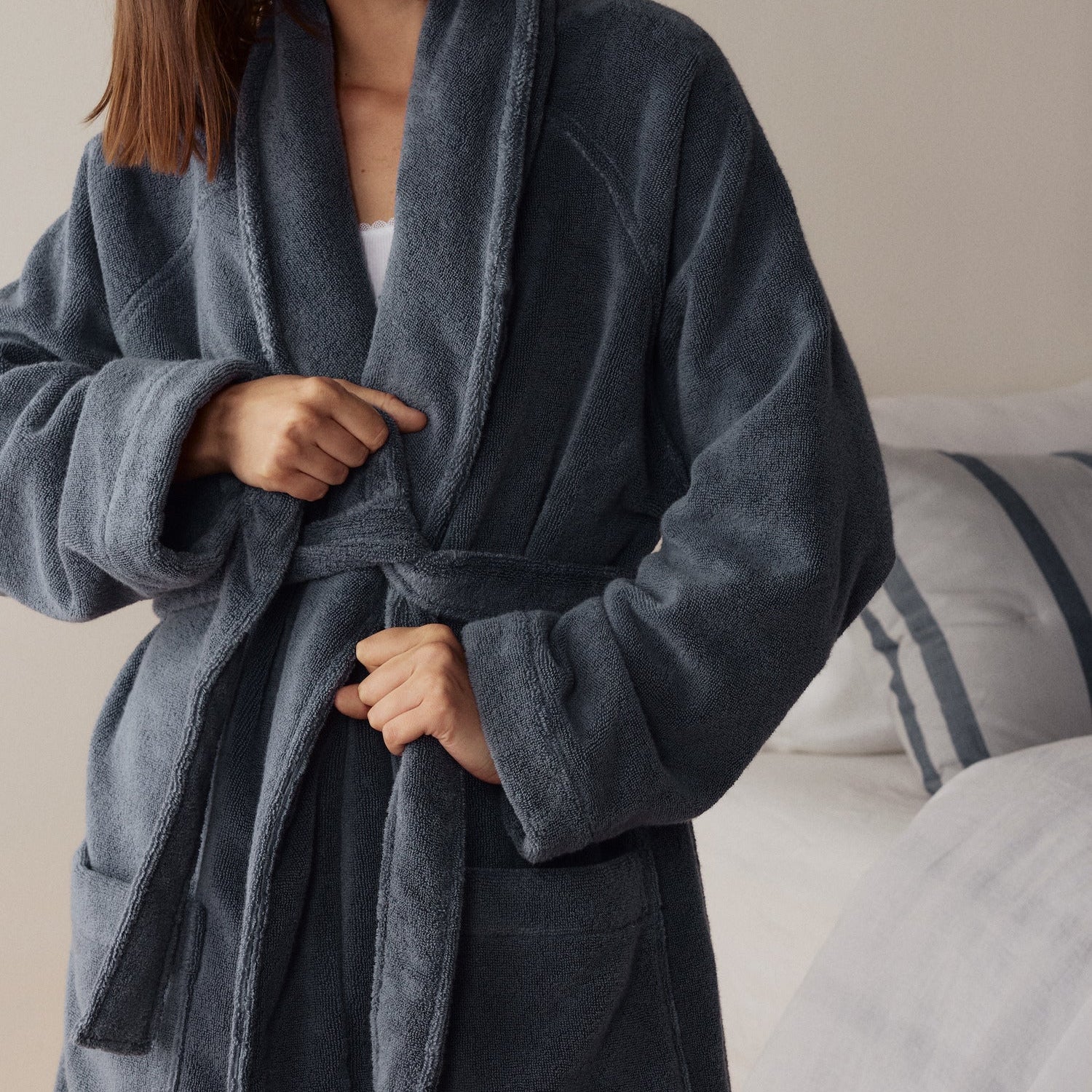 Classic Plush Robe in Dusk by Parachute Home — view 2