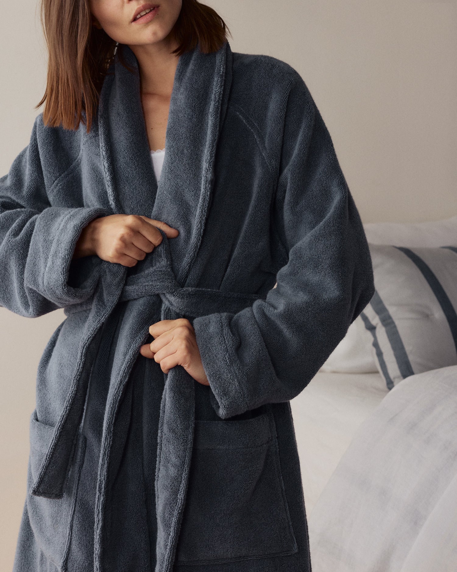 Classic Plush Robe in Dusk by Parachute Home — view 2