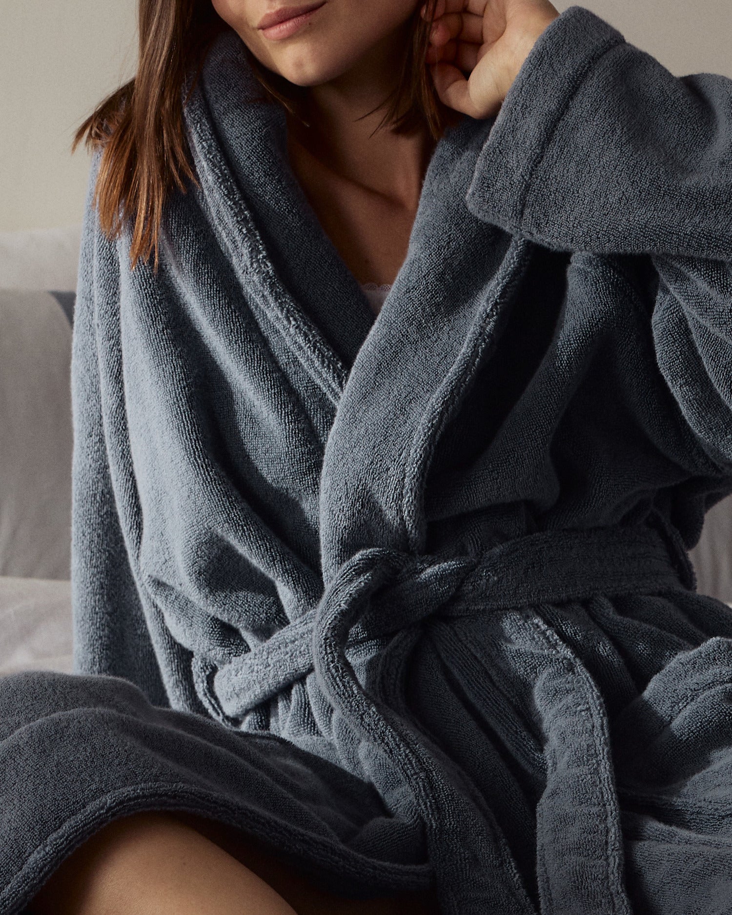 Classic Plush Robe in Dusk by Parachute Home — view 5