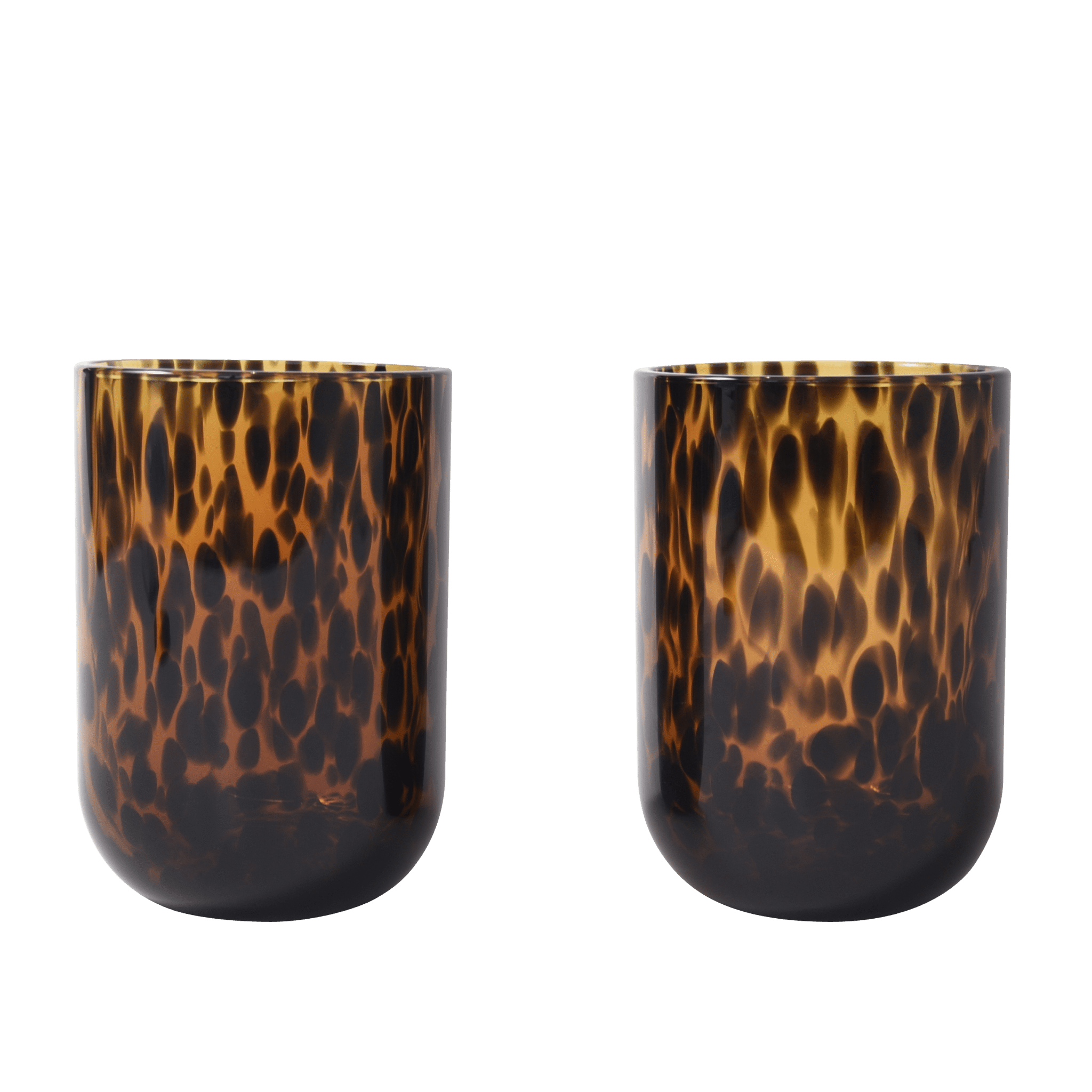 Tortoiseshell Drinking Glasses, Set of 2 - Pretti.Cool