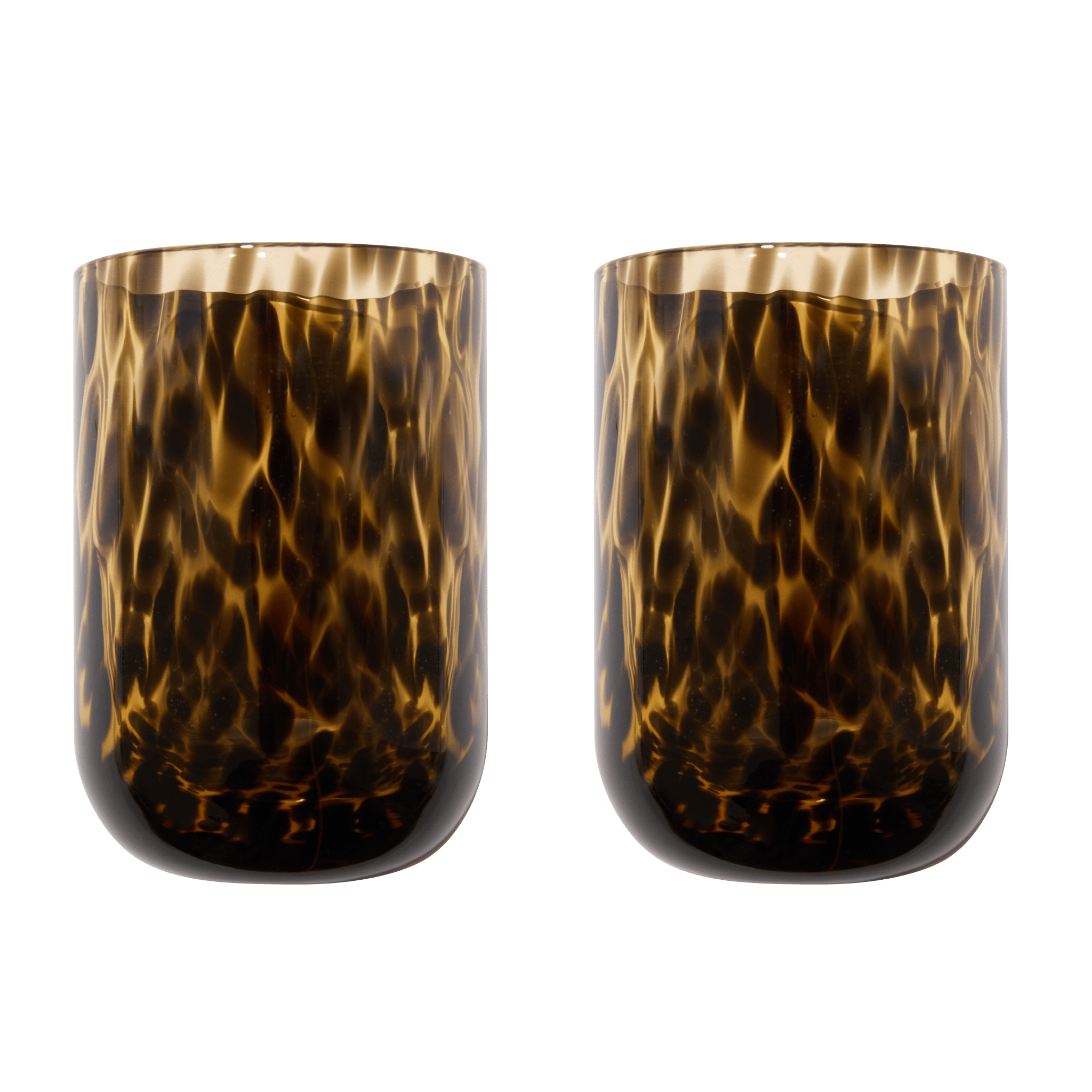Tortoiseshell Drinking Glasses, Set of 2 - Pretti.Cool