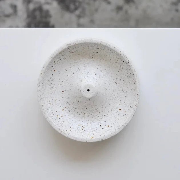 Incense Dish | White Terrazzo - pretti.cool