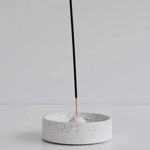 Incense Dish | White Terrazzo - pretti.cool